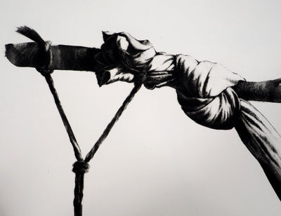 Gérard TITUS-CARMEL : Noeuds, agrès et tiges, 1977 - Gravure (détail)