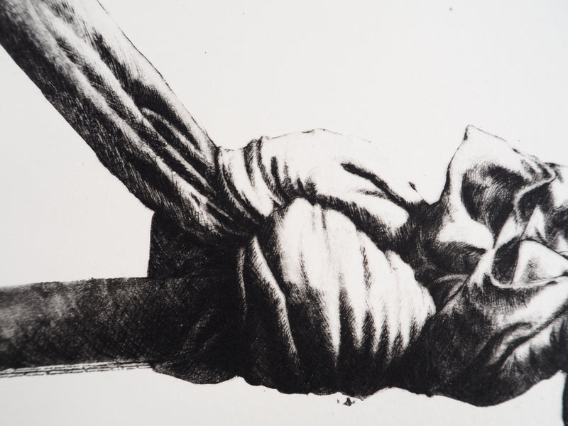 Gérard TITUS-CARMEL : Noeuds, agrès et tiges, 1977 - Gravure (détail)