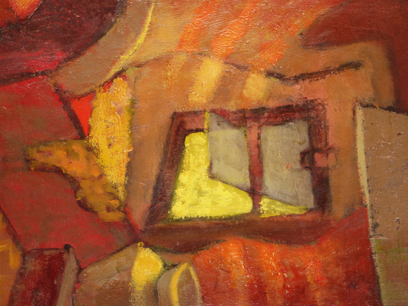 Louis TOFFOLI : La petite chambre fauve, Tableau original (photo de détail 6) - Crédit photo : Galerie Art.Paris