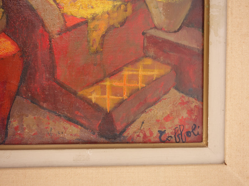 Louis TOFFOLI : La petite chambre fauve, Tableau original (photo de détail 2) - Crédit photo : Galerie Art.Paris