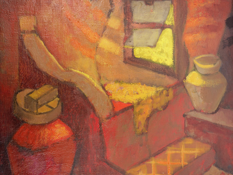 Louis TOFFOLI : La petite chambre fauve, Tableau original (photo de détail 7) - Crédit photo : Galerie Art.Paris