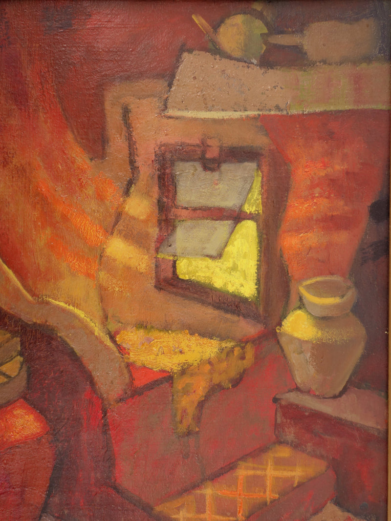 Louis TOFFOLI : La petite chambre fauve, Tableau original (photo de détail 9) - Crédit photo : Galerie Art.Paris