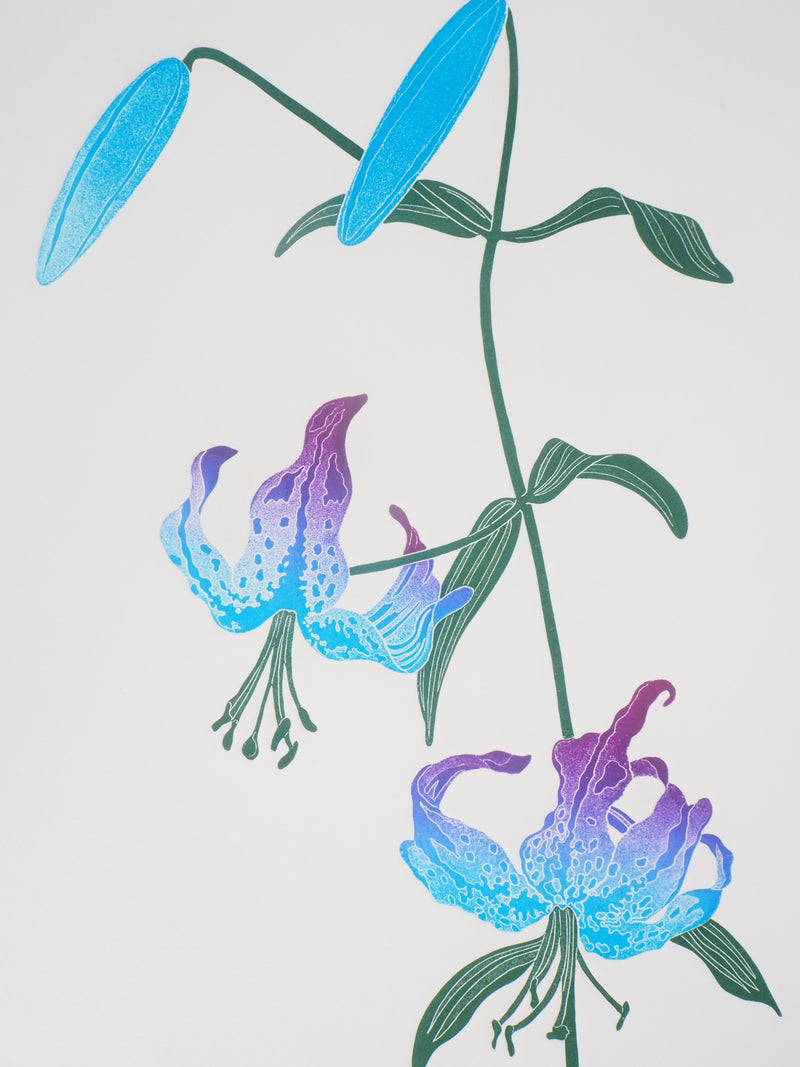 Fernando TORMO : Les lys sauvages - Gravure (détail)