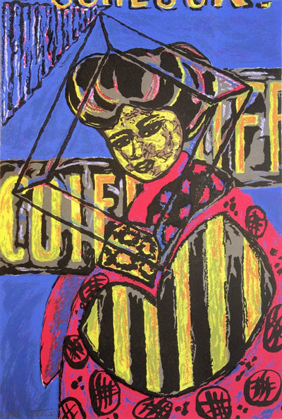 Hakim TOUNSI : Salon de coiffure - Lithographie