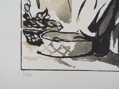 Savinienne TOURRETTE : Bretonnes au marché - 1929 - Gravure sur bois (détail)