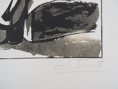 Savinienne TOURRETTE : Bretonnes au marché - 1929 - Gravure sur bois (détail)