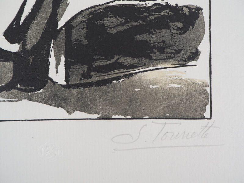 Savinienne TOURRETTE : Bretonnes au marché - 1929 - Gravure sur bois (détail)
