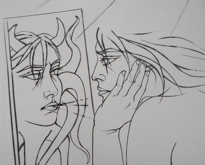 Pierre-Yves TREMOIS : La face cachée - Gravure (détail)