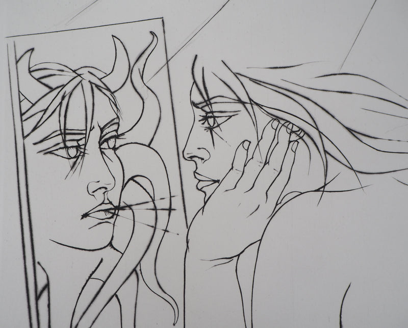 Pierre-Yves TREMOIS : La face cachée - Gravure (détail)