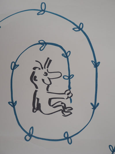 Alain TREZ : Tourbillon de fleur - Dessin (détail)