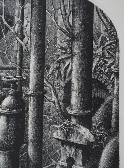 Gérard TRIGNAC : Le printemps - Gravure (détail)