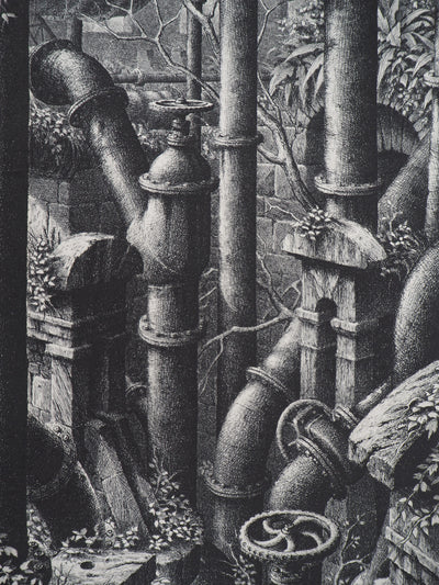 Gérard TRIGNAC : Le printemps - Gravure (détail)