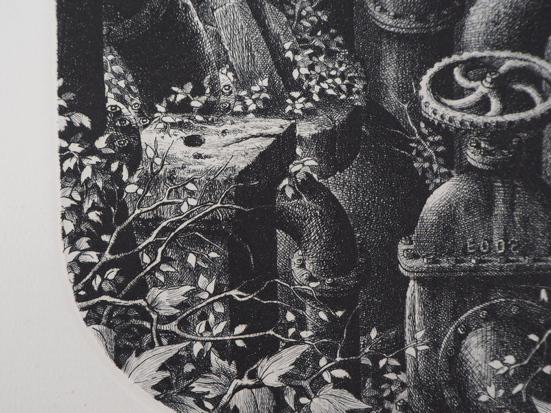 Gérard TRIGNAC : Le printemps - Gravure (détail)