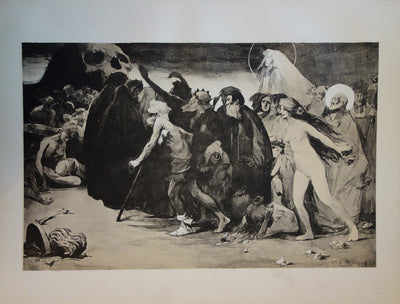 E. TRIGOULET : Route des Enfers - Lithographie