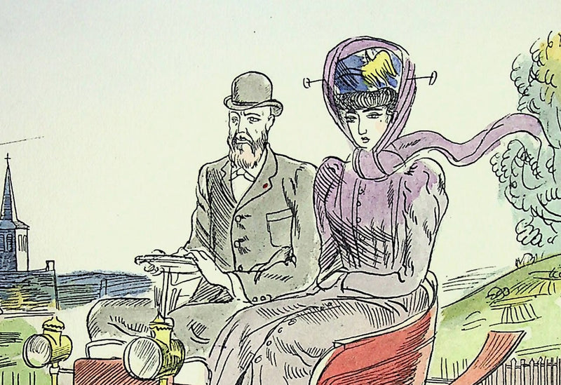 Milivoj UZELAC : Balade en automobile, Lithographie originale (photo de détail 4) - Crédit photo : Galerie Art.Paris
