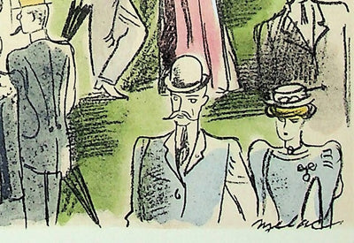 Milivoj UZELAC : Ballade en montgolfière, Lithographie originale (photo de détail 2) - Crédit photo : Galerie Art.Paris