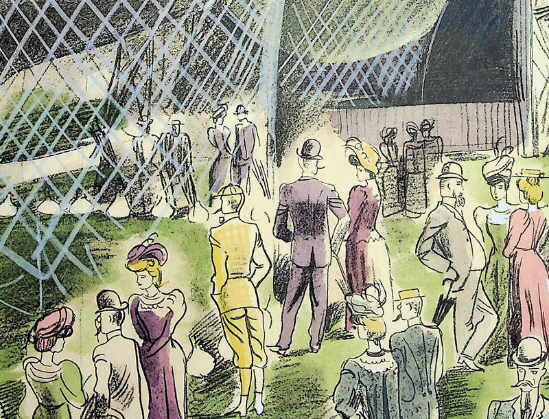 Milivoj UZELAC : Ballade en montgolfière, Lithographie originale (photo de détail 4) - Crédit photo : Galerie Art.Paris