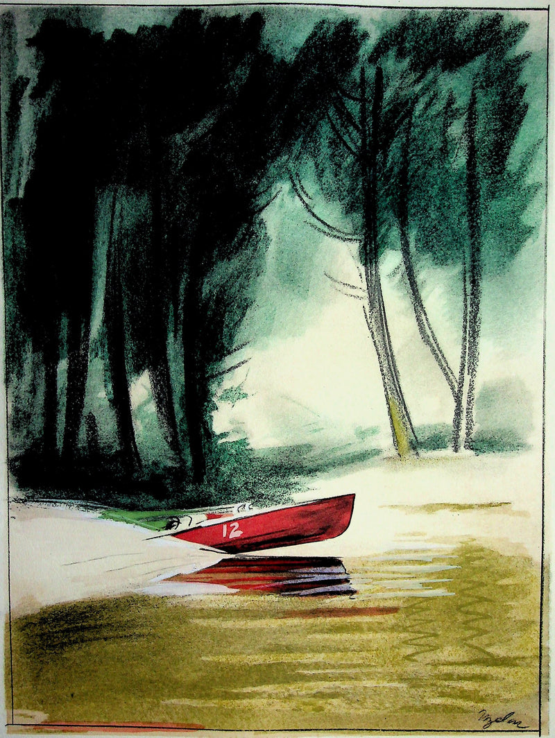Milivoj UZELAC : Bateau : le Hors Bord, Lithographie originale (photo de détail 3) - Crédit photo : Galerie Art.Paris