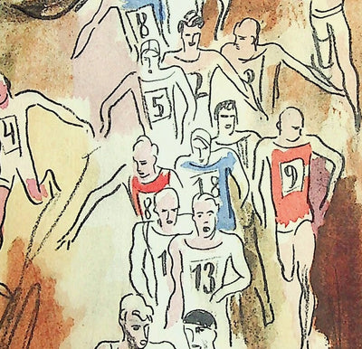 Milivoj UZELAC : Course : Marathon de Paris, Lithographie originale (photo de détail 2) - Crédit photo : Galerie Art.Paris