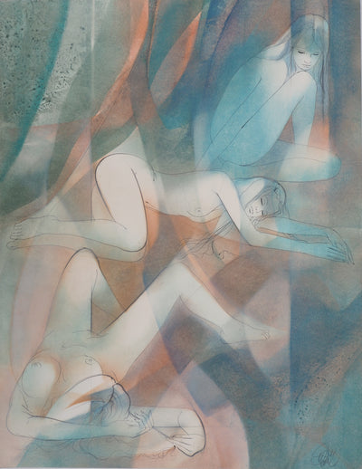 Jean-Baptiste VALADIE : Vers un repos sensuel - Aquarelle