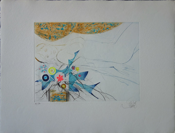 Jean-Baptiste VALADIE : Fleur d'Utopie, Gravure originale – art.paris
