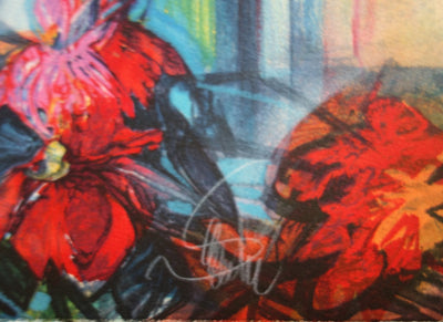Jean-Baptiste VALADIE : Nu aux dahlias, Lithographie originale (photo de détail 4) - Crédit photo : Galerie Art.Paris