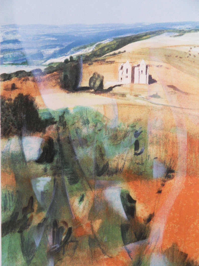 Jean-Baptiste VALADIE : Limoge : La Chapelle du Mont Gargan, 1977 - Lithographie (détail)