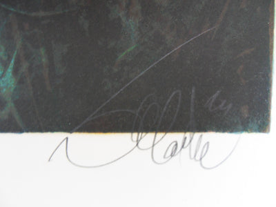 Jean-Baptiste VALADIE : Limousin : paysage de Beaulieu, 1977 - Lithographie (détail)