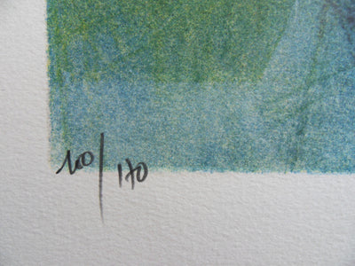 Jean-Baptiste VALADIE : Limousin : paysage de Beaulieu, 1977 - Lithographie (détail)