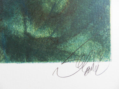 Jean-Baptiste VALADIE : Limousin : paysage champêtre (plateau des Millevaches), 1977 - Lithographie (détail)