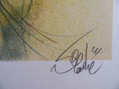 Jean-Baptiste VALADIE : Limousin : vue sur Noailles, 1977 - Lithographie (détail)