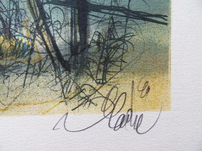 Jean-Baptiste VALADIE : Limousin : Pont de Limoge, 1977 - Lithographie (détail)