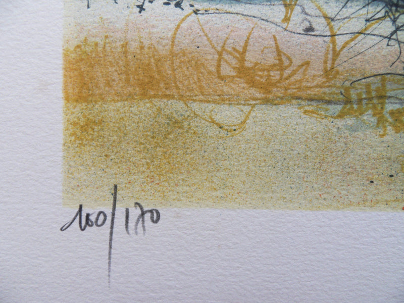 Jean-Baptiste VALADIE : Limousin : Pont de Limoge, 1977 - Lithographie (détail)