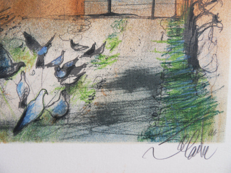 Jean-Baptiste VALADIE : Limousin : Ville de Collonges-La-Rouge, 1977 - Lithographie (détail)