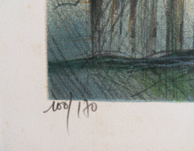 Jean-Baptiste VALADIE : Limousin : Ville de Collonges-La-Rouge, 1977 - Lithographie (détail)