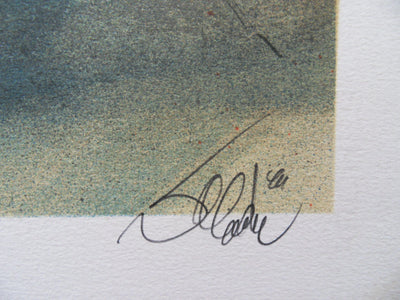 Jean-Baptiste VALADIE : Paysage citadin du Limousin (Brive), 1977 - Lithographie (détail)