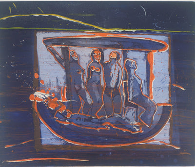 Remigio VALDES DE HOYOS : Voyage nocturne, 1992 - Gravure