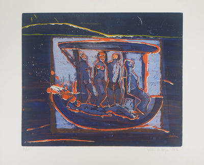 Remigio VALDES DE HOYOS : Voyage nocturne, 1992 - Gravure (détail)