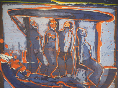 Remigio VALDES DE HOYOS : Voyage nocturne, 1992 - Gravure (détail)