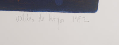Remigio VALDES DE HOYOS : Voyage nocturne, 1992 - Gravure (détail)
