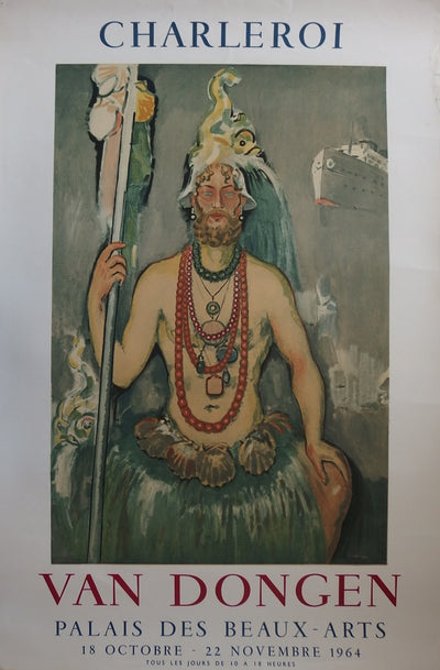 Kees VAN DONGEN : Autoportrait en Neptune - Affiche