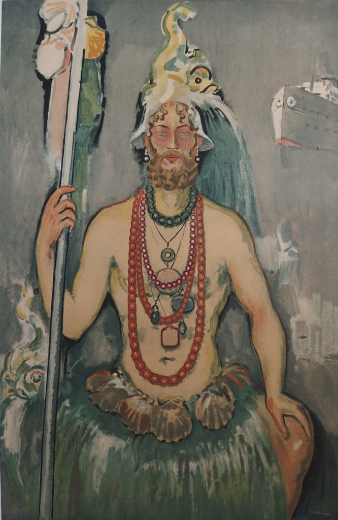 Kees VAN DONGEN : Autoportrait en Neptune - Affiche (détail)
