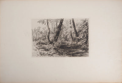Carel Nicolaas Storm VAN'S GRAVESANDE : Souvenir de cressonnières à Veules-en-Caux - Gravure (détail)