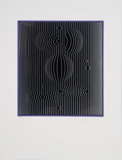 Victor VASARELY : Effet de surface (Manipur), 1973 - Sérigraphie