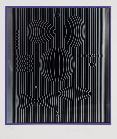 Victor VASARELY : Effet de surface (Manipur), 1973 - Sérigraphie (détail)