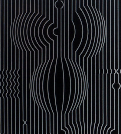 Victor VASARELY : Effet de surface (Manipur), 1973 - Sérigraphie (détail)