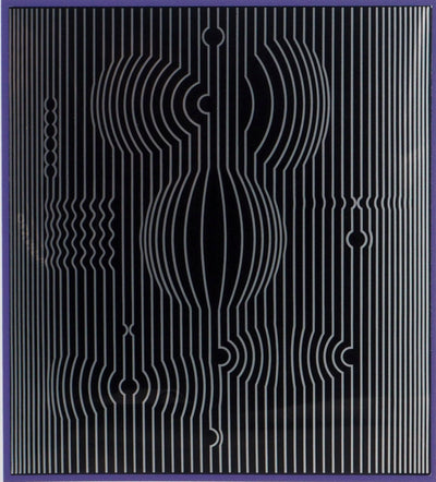 Victor VASARELY : Effet de surface (Manipur), 1973 - Sérigraphie (détail)