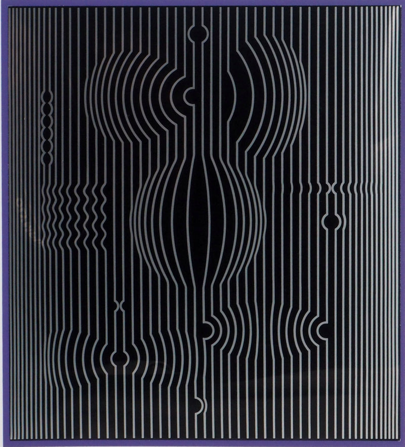 Victor VASARELY : Effet de surface (Manipur), 1973 - Sérigraphie (détail)