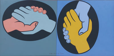 Victor VASARELY : Amitié multicolore (Fay Koez), Tableau original (photo de détail 4) - Crédit photo : Galerie Art.Paris