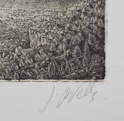 Jean-Pierre VELLY : Vase de fleurs - Gravure (détail)